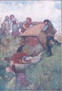 "Kastet inn i Themsen", illustrasjon fra 