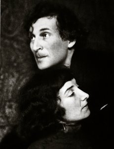 Marc og Bella Chagall (sepia-bilde)