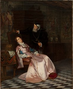 Gustav Vasa finner sin kone Catherine Stenbock sovende og hører henne si kong Gösta jeg elsker..., 1
