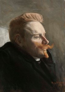 Mann med rød bart av Hugo Simberg