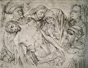Tegning etter avsetningen fra korset, c1460-1480, 1908. av Hugo van der Goes