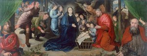 The Adoration of Shepherds av Hugo van der Goes (1440-1482), tavle