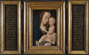 Jomfru og barn, ca 1485 av Hugo van der, Goes