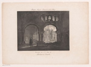 Scenestykke for operaen Robert le diable Theatre Royal Francais de la Haye (tittel på objekt)