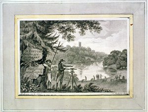 Telefonkort til Humphrey Repton, gravert av Thomas Medland (fl.1808-22) av Humphry Repton