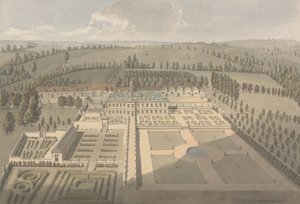 Sarsden House and Gardens, Oxfordshire: Fugleperspektiv av Humphry Repton