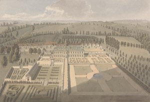 Utsikt over Sarsden (wc over grafitt på papir) av Humphry Repton
