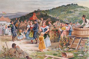 Festival som feirer vinhøsten i Ungarn av Hungarian School