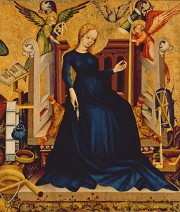 Maria Gravida, fragment av et panel fra Németújvár, 1409 (eggtempera på panel)