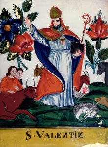 St. Valentine (malt glass) av Hungarian School