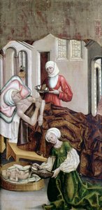 The Birth of St. John the Baptist, Kisszeben, 1490 av Hungarian School
