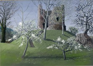 Longtown Castle, 1992 (gouache på kort)