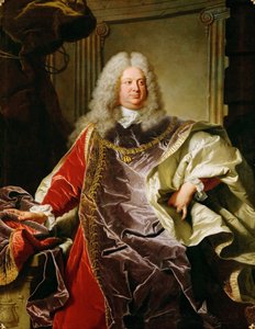 Barokk: Portrett av Philippe Louis, grev av Sinzendorf Neubourg - Portrett av grev Philipp Ludwig Wenzel von Sinzendorf (1671–1742) av Rigaud, Hyacinthe Francois Honore (1659–1743) av Hyacinthe Francois Rigaud