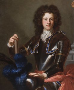 Detalj av portrett av Henry Bentinck, senere 1. hertug av Portland, 1699 av Hyacinthe Francois Rigaud