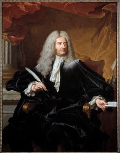 Portrett av Louis Germain de Chauvelin (1685-1762), Marquis de Grosbois, utenriksminister og selvakt Maleri av Hyacinthe Rigaud (1659-1743) 1727 Søn. 1,11x1,46 m Toulouse musee des Augustins - Portrett av Louis Germain de Ch av Hyacinthe Francois Rigaud