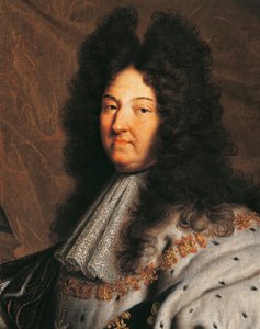 Portrett av Ludvig XIV av Frankrike, kjent som Ludvig den store eller solkongen (1638–1715), maleri av Hyancinthe Rigaud (1659–1743)