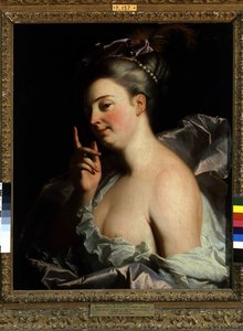 Portrett av en ukjent "The Threatened" (olje på lerret) av Hyacinthe Francois Rigaud