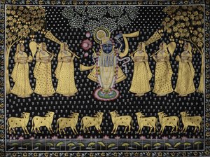 Den guddommelige Krishna og gopiene