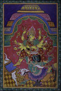 Durga dreper en demon