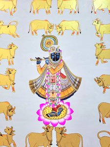 Krishna blant de gylne kyrne av IMAGINEERS STUDIO