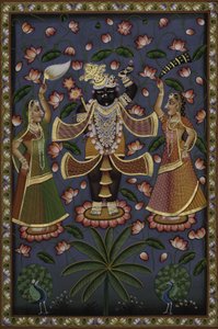 Lord Krishna sammen med sine tilhengere av IMAGINEERS STUDIO