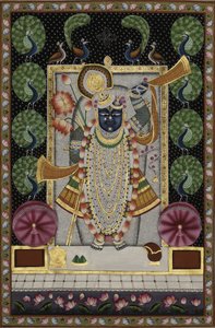Herren Krishna med påfugler av IMAGINEERS STUDIO