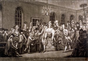 Utsikt over et overfylt rom i Bagnigge Wells, London, 1772. av IR Smith