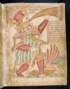 Heimdal Blowing his Horn before Ragnarok, fra Melsteds Edda (penn & blekk og wc på papir)