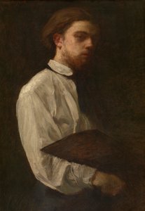 Selvportrett (olje på lerret) av Ignace Henri Jean Fantin Latour