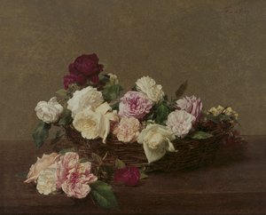 En kurv med roser, 1890