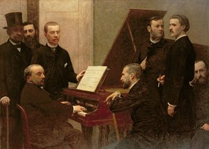 Rundt pianoet, 1885 av Ignace Henri Jean Fantin-Latour