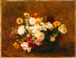 Bukett med blomster, 1894 av Ignace Henri Jean Fantin Latour