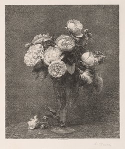 Bukett av roser, 1879. av Ignace Henri Jean Fantin-Latour