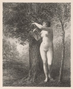 Eva, 1896. av Ignace Henri Jean Fantin Latour