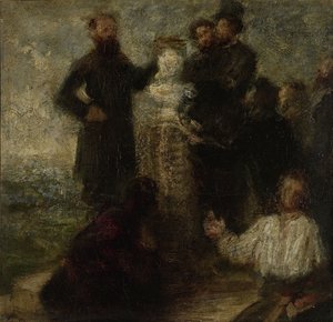 Hyllest til Delacroix, 1863-64 av Ignace Henri Jean Fantin-Latour