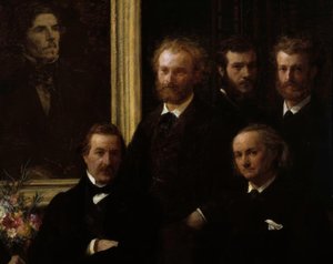 Hyllest til Delacroix av Ignace Henri Jean Fantin-Latour