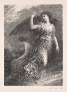 Paradise and the Peri - Debut, 1901. av Ignace Henri Jean Fantin Latour