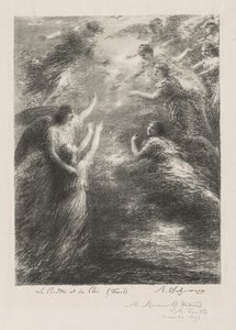 Paradise og Peri, 1893. av Ignace Henri Jean Fantin Latour