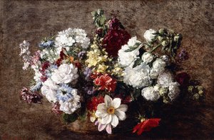 Blandet bukett av Ignace Henri Jean Fantin Latour