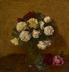 Roser i en vase, 1878. av Ignace Henri Jean Fantin Latour