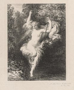Sarah baderen, 1892. av Ignace Henri Jean Fantin-Latour