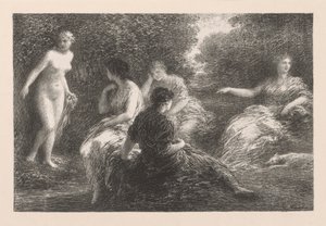 Baderne, 1896. av Ignace Henri Jean Fantin-Latour