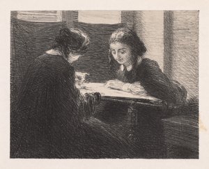The Embroideres Les Embroiderers, 1898. av Ignace Henri Jean Fantin Latour