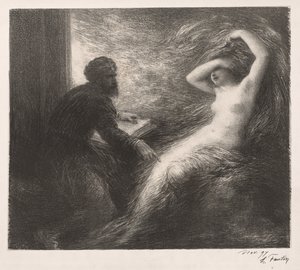 Fremkallingen av Kundry, 1898. av Ignace Henri Jean Fantin Latour