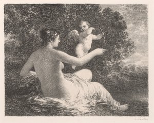 Venus og Amor, 1896. av Ignace Henri Jean Fantin Latour