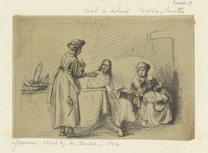 Christus bij Maria som Martha Samling av åttifem originaltrykk (serietittel) av Ignace Joseph de Claussin (possibly)