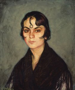 (KVINNE MED KRULL I PANNA) - TYVENDE ÅRHUNDRE av Ignacio Zuloaga y Zabaleta