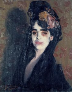 LA EMPOLVADA. Kunstner: IGNACIO ZULOAGA. Sted: PRIVATE SAMLING, SEVILLE, SPANIA
