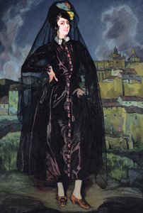 Portrett av Anita Ramirez i svart, 1916 av Ignacio Zuloaga y Zabaleta