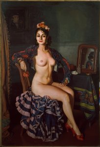 Portrett av La Oterito i garderoben hennes